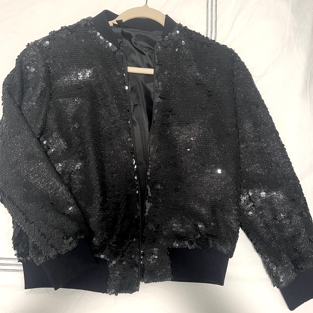 Top shop - like new condition sequin black jacket